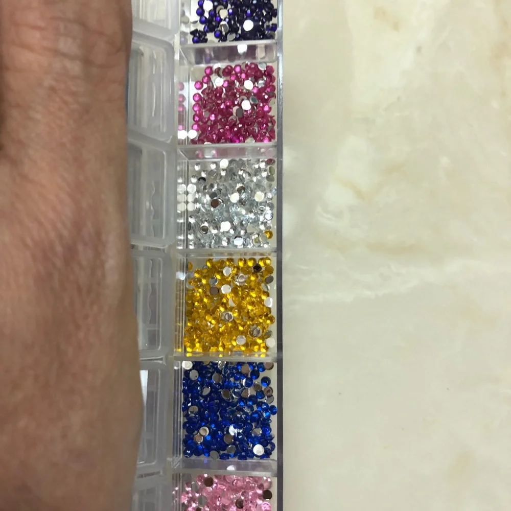 Multi Color 2mm Nail Rhinestone - Picture 4 of 5